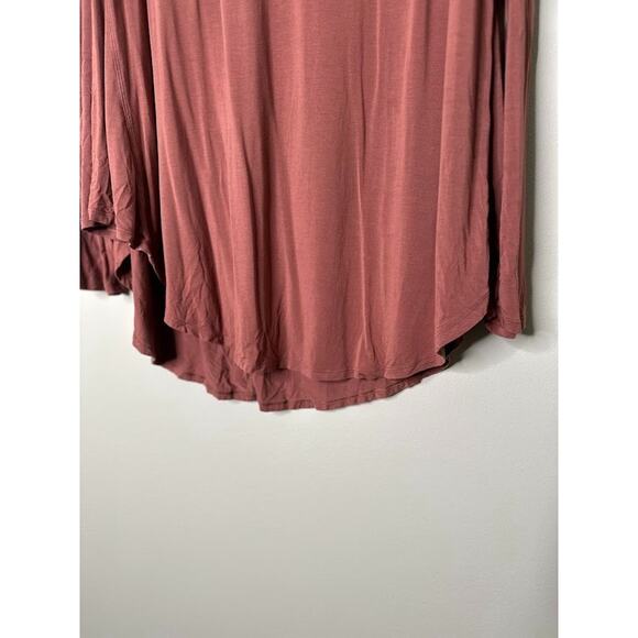 Lululemon Nulu Top Womens Size 10 Relaxed Yoga Long Sleeve Silk Blend Modal Rust - Picture 3 of 8